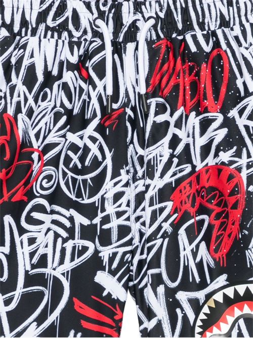 Boxer mare bambino Sprayground diablo doodle nero Sprayground kids | SPY1473X